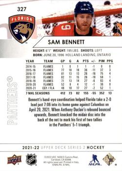 2021-22 Upper Deck #327 Sam Bennett Back