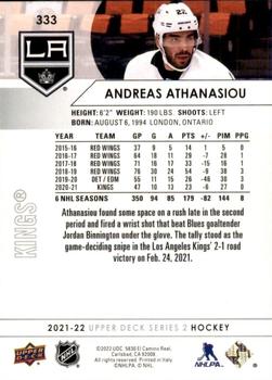 2021-22 Upper Deck #333 Andreas Athanasiou Back