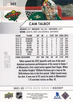 2021-22 Upper Deck #343 Cam Talbot Back