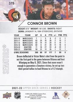 2021-22 Upper Deck #375 Connor Brown Back