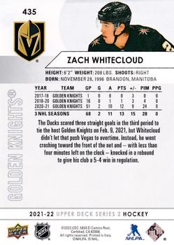 2021-22 Upper Deck #435 Zach Whitecloud Back