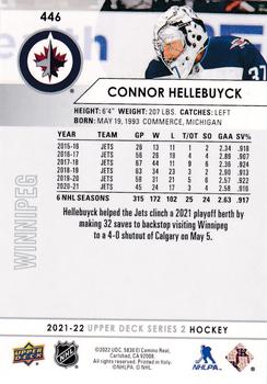 2021-22 Upper Deck #446 Connor Hellebuyck Back