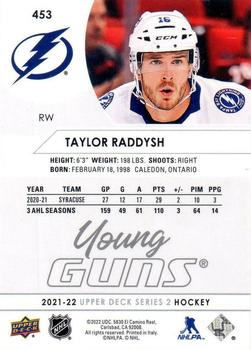 2021-22 Upper Deck #453 Taylor Raddysh Back