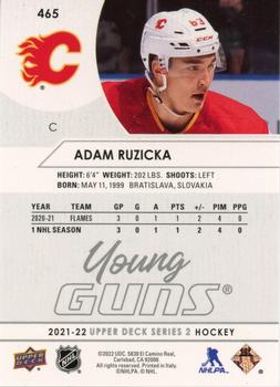 2021-22 Upper Deck #465 Adam Ruzicka Back