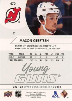 2021-22 Upper Deck #470 Mason Geertsen Back
