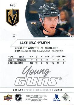 2021-22 Upper Deck #493 Jake Leschyshyn Back