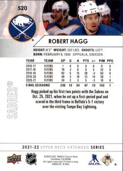 2021-22 Upper Deck #520 Robert Hagg Back