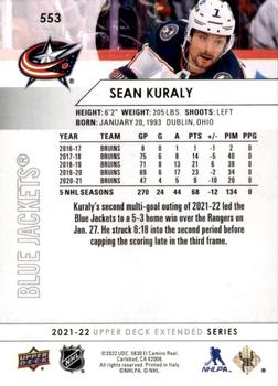 2021-22 Upper Deck #553 Sean Kuraly Back