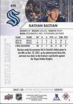 2021-22 Upper Deck #694 Nathan Bastian Back