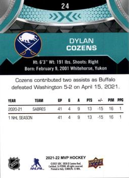 2021-22 Upper Deck MVP #24 Dylan Cozens Back