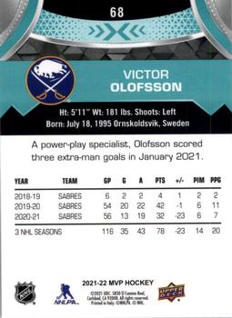 2021-22 Upper Deck MVP #68 Victor Olofsson Back