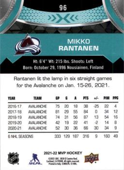 2021-22 Upper Deck MVP #96 Mikko Rantanen Back