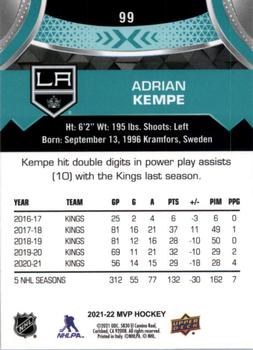 2021-22 Upper Deck MVP #99 Adrian Kempe Back