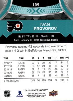 2021-22 Upper Deck MVP #109 Ivan Provorov Back