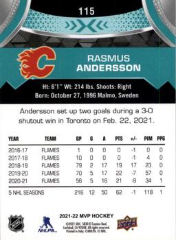 2021-22 Upper Deck MVP #115 Rasmus Andersson Back