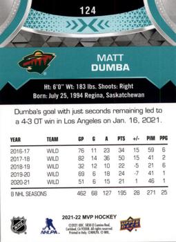 2021-22 Upper Deck MVP #124 Matt Dumba Back