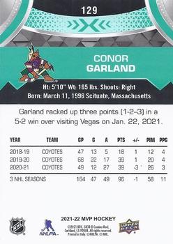 2021-22 Upper Deck MVP #129 Conor Garland Back