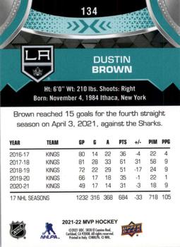 2021-22 Upper Deck MVP #134 Dustin Brown Back