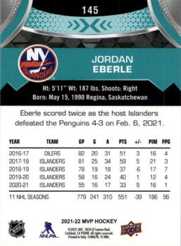 2021-22 Upper Deck MVP #145 Jordan Eberle Back