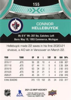 2021-22 Upper Deck MVP #155 Connor Hellebuyck Back