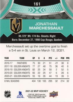 2021-22 Upper Deck MVP #161 Jonathan Marchessault Back