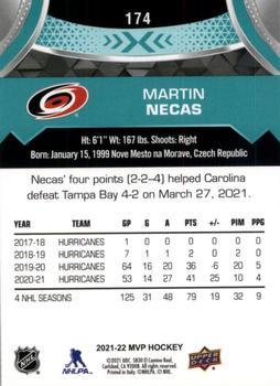 2021-22 Upper Deck MVP #174 Martin Necas Back