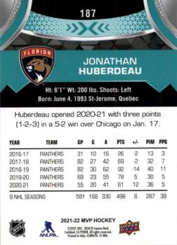 2021-22 Upper Deck MVP #187 Jonathan Huberdeau Back