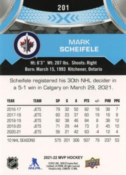 2021-22 Upper Deck MVP #201 Mark Scheifele Back