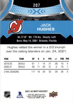 2021-22 Upper Deck MVP #207 Jack Hughes Back