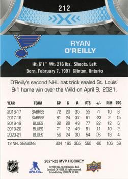 2021-22 Upper Deck MVP #212 Ryan O'Reilly Back