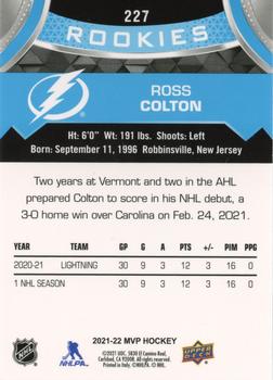 2021-22 Upper Deck MVP #227 Ross Colton Back