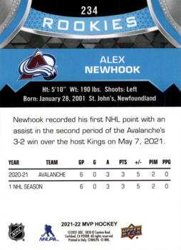 2021-22 Upper Deck MVP #234 Alex Newhook Back