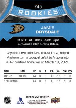2021-22 Upper Deck MVP #245 Jamie Drysdale Back