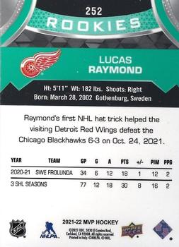 2021-22 Upper Deck MVP #252 Lucas Raymond Back