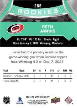 2021-22 Upper Deck MVP #266 Seth Jarvis Back