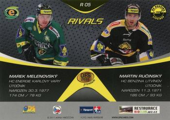 2011 Czech OFS premium - Rivals Jersey #5 Marek Melenovsky / Martin Rucinsky Back