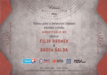 2020-21 OFS Classic Série I - Heavy Horses #HH-5 Filip Hronek / Radim Salda Back