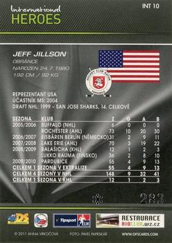 2011 Czech OFS premium - International Heroes Silver #10 Jeff Jillson Back