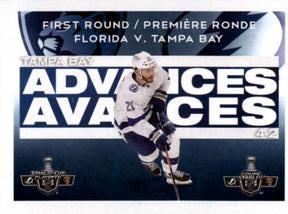 2021-22 Topps NHL Sticker Collection #8 First Round Tampa Bay Lightning Front