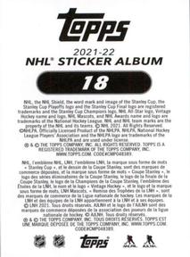 2021-22 Topps NHL Sticker Collection #18 Game 4 Back