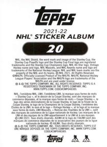 2021-22 Topps NHL Sticker Collection #20 Team Celebration Back