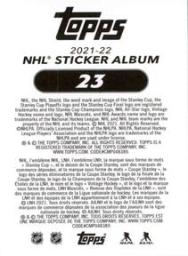 2021-22 Topps NHL Sticker Collection #23 Stanley Cup Celebration Back