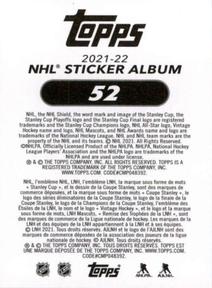 2021-22 Topps NHL Sticker Collection #52 Ryan Getzlaf Back
