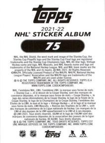 2021-22 Topps NHL Sticker Collection #75 Phil Kessel Back