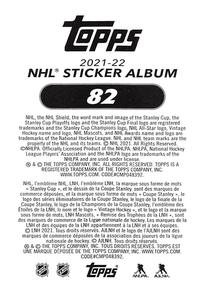 2021-22 Topps NHL Sticker Collection #82 Boston Bruins Logo Back