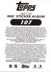 2021-22 Topps NHL Sticker Collection #107 Will Butcher Back