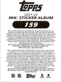 2021-22 Topps NHL Sticker Collection #159 Alex DeBrincat Back