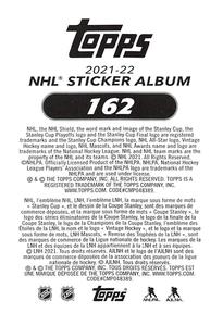 2021-22 Topps NHL Sticker Collection #162 Tyler Johnson Back