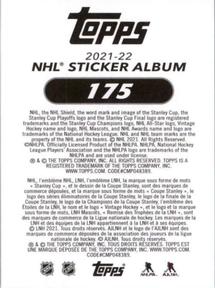 2021-22 Topps NHL Sticker Collection #175 Andre Burakovsky Back