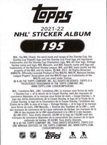 2021-22 Topps NHL Sticker Collection #195 Yegor Chinakhov Back
